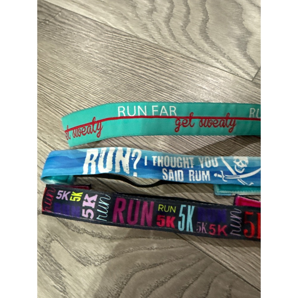 Sweaty Bands Running Headband Lot of 3‎ Non-Slip Running Theme